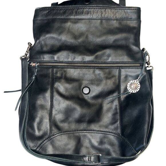 The Sak Sycamore Black Leather Messenger Tote Crossbody - Picture 10 of 12